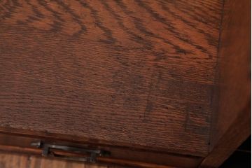 アンティーク家具　大正期　栓材　資料の整理にうってつけ!木の温もり溢れる書類棚(収納棚)