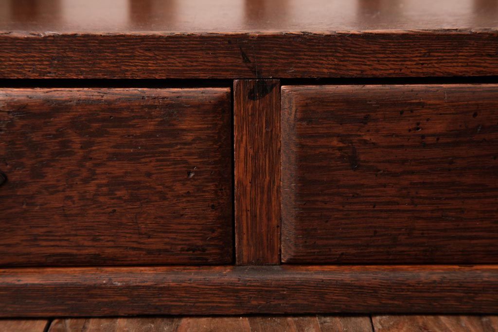 アンティーク家具　大正期　栓材　資料の整理にうってつけ!木の温もり溢れる書類棚(収納棚)