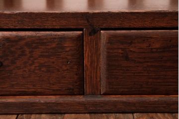 アンティーク家具　大正期　栓材　資料の整理にうってつけ!木の温もり溢れる書類棚(収納棚)