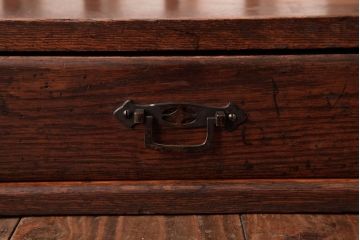 アンティーク家具　大正期　栓材　資料の整理にうってつけ!木の温もり溢れる書類棚(収納棚)