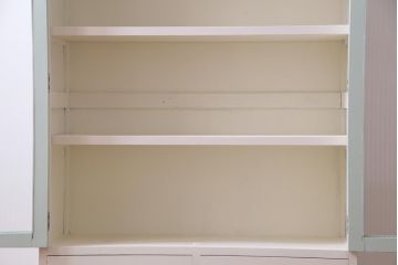 ペイント家具　ミントグリーンが爽やかなフレンチナチュラルな本箱(収納棚、飾り棚)