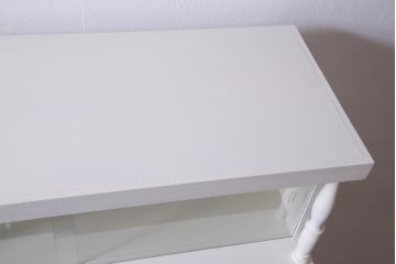 ペイント家具　ミントグリーンが爽やかなフレンチナチュラルな本箱(収納棚、飾り棚)