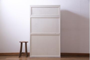 ペイント家具　ミントグリーンが爽やかなフレンチナチュラルな本箱(収納棚、飾り棚)