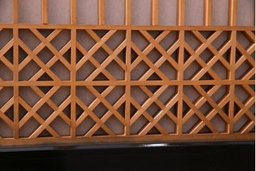 ラフジュ工房オリジナル　組子がおしゃれな障子戸を活用したリメイク戸棚(収納棚)