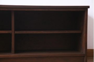 ラフジュ工房オリジナル　マス目格子がおしゃれな古建具リメイクのローボード(戸棚、テレビボード)