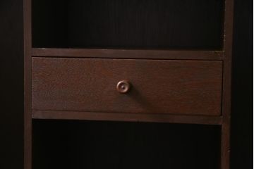 中古　ナラ無垢材　木目が魅力的な漆塗りのライティングビューロー(簿記机、在宅ワーク、在宅用デスク)(定価約30万円)