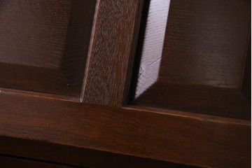 中古　ナラ無垢材　木目が魅力的な漆塗りのライティングビューロー(簿記机、在宅ワーク、在宅用デスク)(定価約30万円)