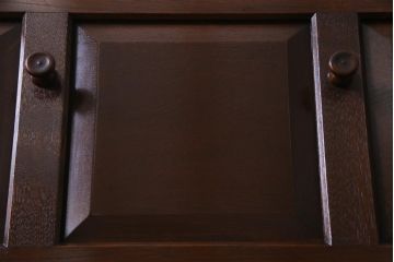 中古　ナラ無垢材　木目が魅力的な漆塗りのライティングビューロー(簿記机、在宅ワーク、在宅用デスク)(定価約30万円)