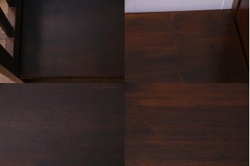 中古　シモンズ社製マットレス付き　マホガニー材突板仕上げ　パーケットで作られたデザインが魅力的な高級木製ベッド