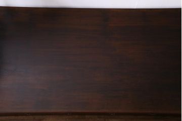 中古　シモンズ社製マットレス付き　マホガニー材突板仕上げ　パーケットで作られたデザインが魅力的な高級木製ベッド