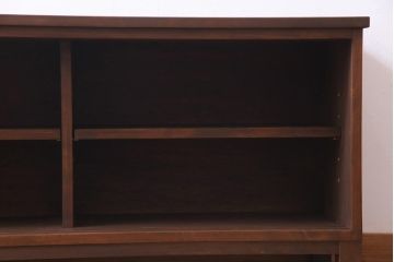 ラフジュ工房オリジナル　脚付き　古建具リメイク　組子が和モダンな雰囲気醸し出すローボード・小(収納棚、戸棚)