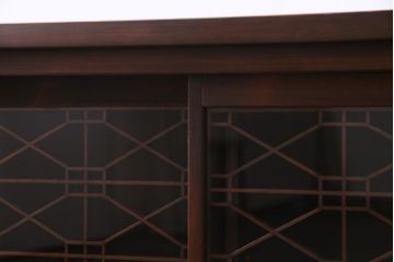 ラフジュ工房オリジナル　脚付き　古建具リメイク　組子が和モダンな雰囲気醸し出すローボード・小(収納棚、戸棚)
