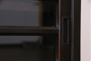 ラフジュ工房オリジナル　リメイク家具　明治期の建具を利用したシンプルな収納棚(リビングボード、戸棚)
