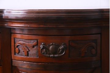 アンティーク家具　フランスアンティーク　ウォールナット　優美さと品格が漂うサイドボード(戸棚、サイドボード)