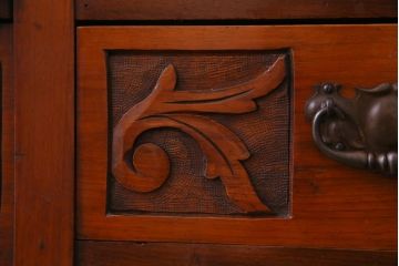 アンティーク家具　フランスアンティーク　ウォールナット　優美さと品格が漂うサイドボード(戸棚、サイドボード)