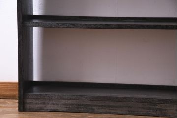 レトロ家具　昭和レトロ　ダークトーンの味わい深いブックシェルフ(本棚、オープンラック、飾り棚)