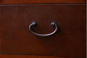 レトロ家具　和製アンティーク　ヒノキ材　コンパクトにまとまったレトロな戸棚(収納棚)