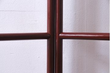 アンティーク雑貨　昭和中期　漆塗り　フック付き　扇の模様が和の雰囲気を引き立てる二つ折り衣桁