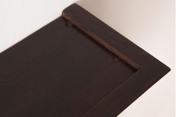 アンティーク家具　イギリスアンティーク　オーク材　上品なデザインのフック付きウォールシェルフ(ウォールラック、壁掛け棚)