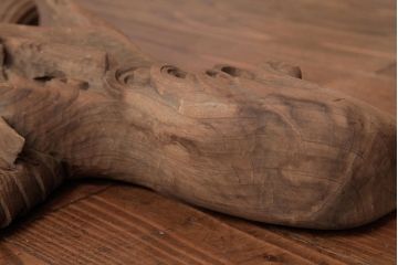 アンティーク雑貨　和製アンティーク　昭和期　龍雲作　双龍　迫力ある作りの雲水龍の蛙股(置き物、ディスプレイ)