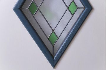ペイント建具　ラフジュ工房オリジナルステンドグラス　爽やかな色合いのリメイクドア(木製扉、建具)