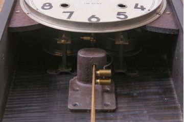 アンティーク雑貨　昭和レトロ　Meiji(明治時計社)　15DAY　ゼンマイ　手巻き式柱時計(振り子時計、掛け時計)