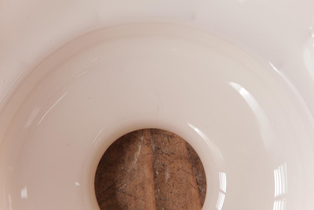 フランスアンティーク　柔らかな色合いが可愛らしいガラスシェードのペンダントライト(天井照明、吊り下げ照明)