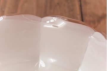 フランスアンティーク　柔らかな色合いが可愛らしいガラスシェードのペンダントライト(天井照明、吊り下げ照明)