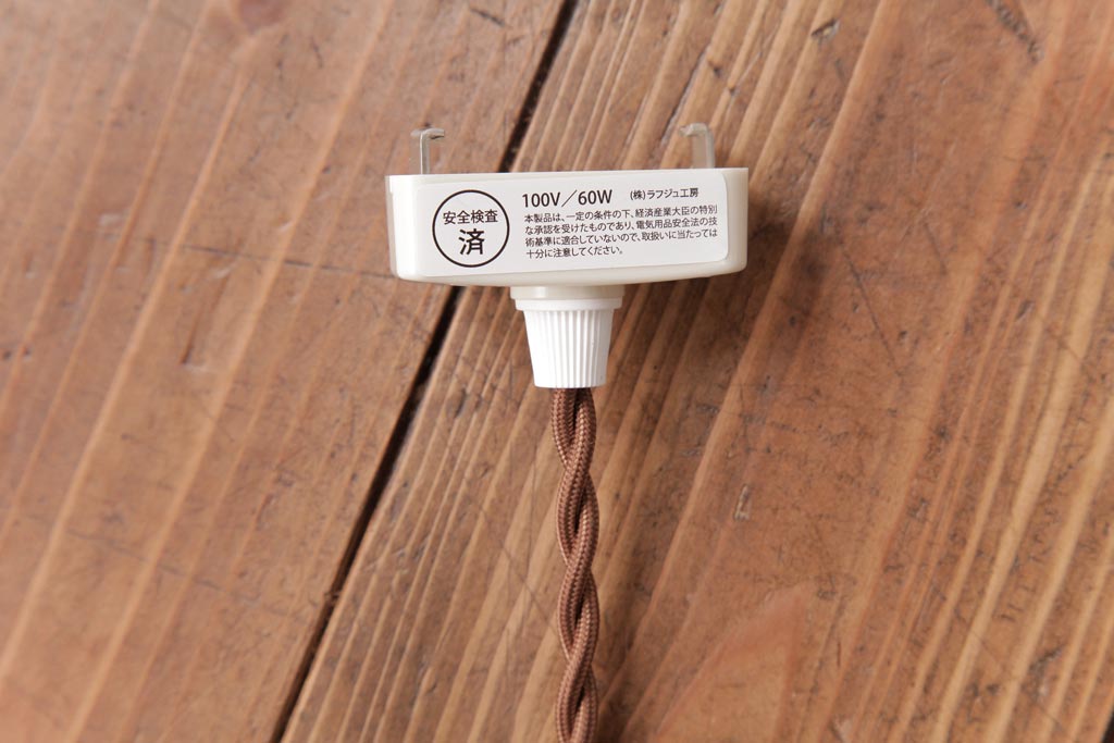 フランスアンティーク　柔らかな色合いが可愛らしいガラスシェードのペンダントライト(天井照明、吊り下げ照明)