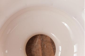 フランスアンティーク　柔らかな色合いが可愛らしいガラスシェードのペンダントライト(天井照明、吊り下げ照明)