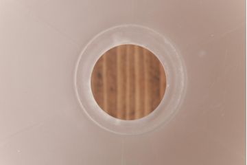 フランスアンティーク　丸い形のすりガラスシェードのペンダントライト(天井照明、吊り下げ照明)