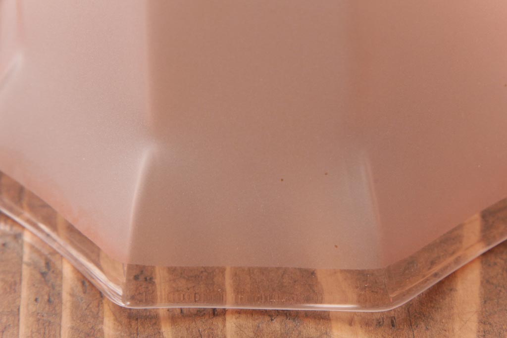 フランスアンティーク　柔らかなピンク色のペンダントライト(天井照明、吊り下げ照明)