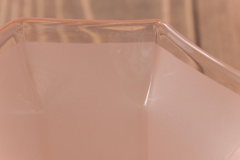 フランスアンティーク　柔らかなピンク色のペンダントライト(天井照明、吊り下げ照明)