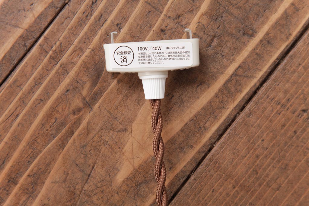 フランスアンティーク　淡いグリーンと花模様が可愛らしいペンダントライト(天井照明、吊り下げ照明)(1)