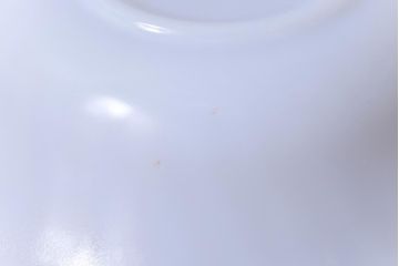 ビンテージ　ファイヤーキング(FireKing)　ホワイトシェル　ゴールドリムが上品なボウル