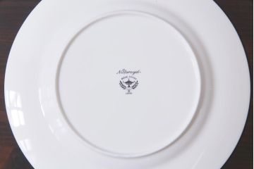 中古　ノリタケ(Noritake)　ブルーヒル(廃盤)　淡いブルーの花柄が可憐な中皿4枚セット(プレート、洋食器)