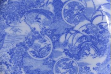 和製アンティーク　花鳥図　繊細な模様が魅力の印判皿3枚セット(小皿)