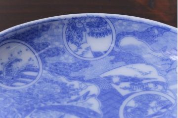 和製アンティーク　花鳥図　繊細な模様が魅力の印判皿3枚セット(小皿)