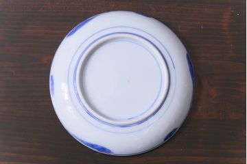 和製アンティーク　花鳥図　繊細な模様が魅力の印判皿3枚セット(小皿)