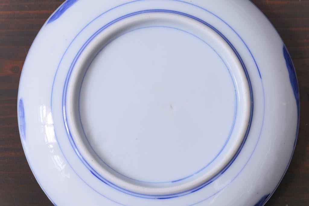 和製アンティーク　花鳥図　繊細な模様が魅力の印判皿3枚セット(小皿)