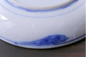 和製アンティーク　花鳥図　繊細な模様が魅力の印判皿3枚セット(小皿)