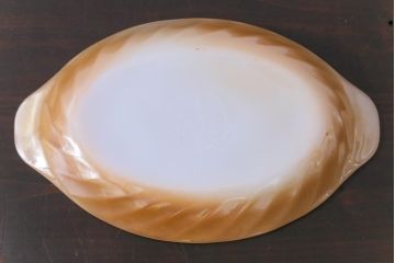ビンテージ　ファイヤーキング(FireKing)　コッパーティント　グラタン皿2枚セット(2)