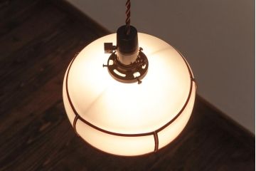 昭和レトロ　セルロイド巻　ノスタルジックな吊り下げ照明(天井照明)