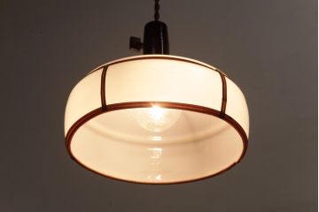昭和レトロ　セルロイド巻　ノスタルジックな吊り下げ照明(天井照明)