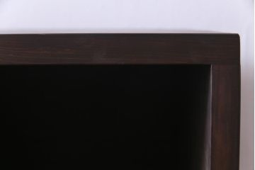 ラフジュ工房オリジナル　古材リメイク　4×4マス　互い違いのパタパタ扉がお洒落な脚付きマス目棚(収納棚)(1)