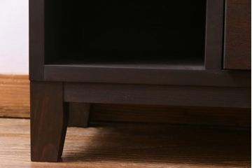 ラフジュ工房オリジナル　古材リメイク　4×4マス　互い違いのパタパタ扉がお洒落な脚付きマス目棚(収納棚)(1)