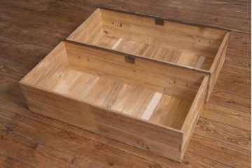 レトロ家具　和製アンティーク　味のある箪笥をリメイクしたレトロなリビングボード・2段(箪笥ローボード、テレビボード)