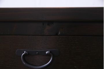 ラフジュ工房オリジナル　古建具リメイク　鎧戸を活かした立派な佇まいのリビングボード(戸棚、収納棚)