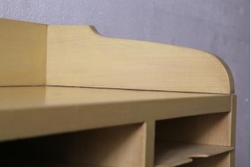 レトロ家具　昭和レトロ　大容量　棚板が全て取り外せる使い勝手抜群の書類収納棚(カルテケース、レターラック、書類ケース、カルテ棚)(R-034294)