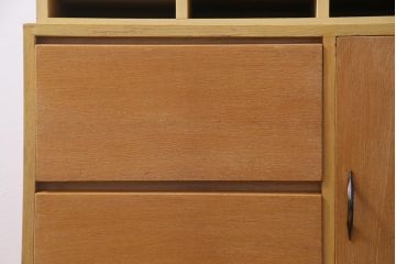レトロ家具　昭和レトロ　大容量　棚板が全て取り外せる使い勝手抜群の書類収納棚(カルテケース、レターラック、書類ケース、カルテ棚)(R-034294)